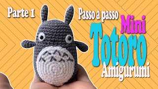 Mini Totoro Amigurumi  Passo a Passo em crochê 14 [upl. by Eirrok]