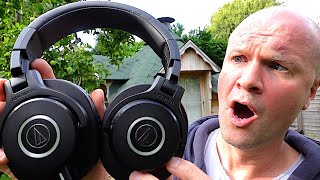 Are these my BEST headphones AUDIO TECHNICA ATH M40X pro headphones unboxing [upl. by Eerrahs]