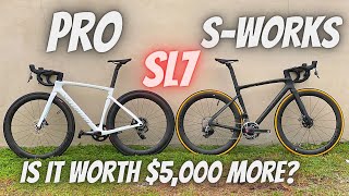 2021 SPECIALIZED TARMAC SL7 PRO vs SWORKS WHAT IS YOUR 5000 DOLLARS GETTING YOU Is it worth [upl. by Sible]