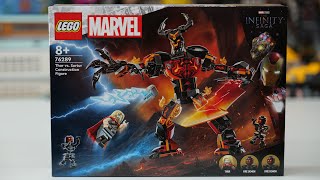 LEGO Marvel Super Heroes 76289 Thor vs Surtur Construction Figure  LEGO Speed Build Review [upl. by Shutz]