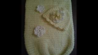 How to crochetbabycocoon Easy level  Cocoon de bebe en crochet [upl. by Garrik]