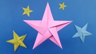 How to make Origami Star  Five Pointed Paper Star Instructions [upl. by Oicatsana812]