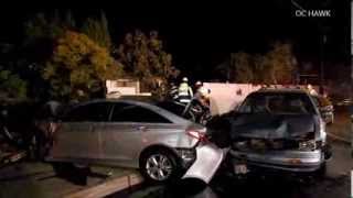 Fatal Vehicle into backyard in Anaheim  Graphic [upl. by Sisi30]