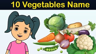 Learn 10 Vegetables Name in English in Just 3 Minutes [upl. by Ahsinom889]