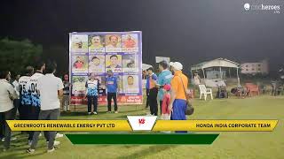 Live Cricket Match  Greenroots Renewable Energy Pvt Ltd vs Honda India Corporate Team  23Sep24 0 [upl. by Cope410]