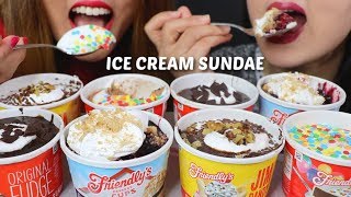 ASMR FRIENDLYS ICE CREAM SUNDAE 아이스크림 리얼사운드 먹방 ケーキ केक  KimampLiz ASMR [upl. by Emmi]