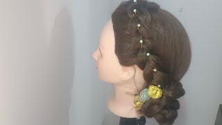 Very easy beautiful stylish hairstyle for long hairHair style girl simple and easyLadies hairstyle [upl. by Leese]