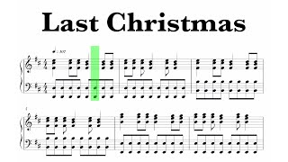 Wham  Last Christmas Sheet Music [upl. by Iphigenia]