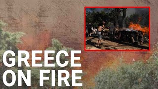 Greek Wildfires Brits evacuated after Greek PM warns of dangerous summer ahead [upl. by Ainessey]