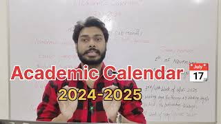 Academic Calendar 📆 20242025 bams 1st professional 🩺 [upl. by Yemrej]