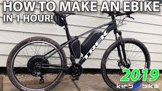 HOW TO MAKE AN EBIKE IN UNDER AN HOUR  TREK MARLIN 5 EBIKE CONVERSION [upl. by Ainig]