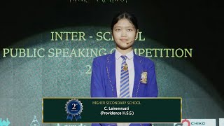 C Lalremruati Providence HSS  InterSchool Public Speaking Competition [upl. by Mario]