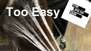 Balayage Technique  Ribbon Weave  Very Easy Hair [upl. by Andel]