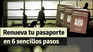 PASAPORTE ¿Cómo renovar en 6 sencillos pasos [upl. by Agna]