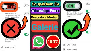 So speichern Sie WhatsAppFotos insbesondere die Medien in der Galerie Ihres Geräts 2024 [upl. by Miko]