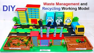 waste management and recycling techniques working model  eco friendly diy  howtofunda craftpiller [upl. by Eikcuhc427]