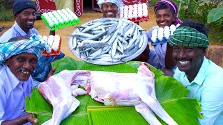 Mutton Gravy  Fish Fry  Boiled Egg  3 Recipes Cooking by 1st Month YouTube Earning  Village Food [upl. by Olmstead]