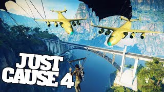 When Giant Cargo Planes Meet Bridges And Trains in Just Cause 4 [upl. by Eirok]