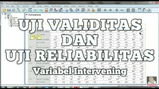 SPSS  Uji Validitas dan Uji Reliabilitas Variabel Mediasi Intervening Variable [upl. by Russel]