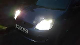 Mk6 fiesta LED nighteye headlight bulb test [upl. by Augustina]