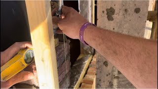 Laying a Soldiers Course Over Windows on a Timber Frame [upl. by Happy]