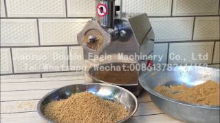 small Electric fish feed extruder machinepoultry animal feed pellet machine [upl. by Eyr]