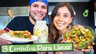 3 COMIDAS SALUDABLES y VEGANAS PARA LLEVAR [upl. by Nue596]