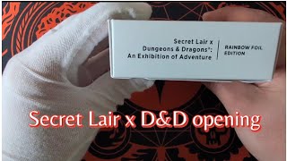 MTG Secret Lair x Dungeons amp Dragons  An exibition of Adventures Rainbow Foil opening mtg tcg [upl. by Annoid]