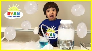 DRY ICE BOO BUBBLES Science Experiments for kids to do at home [upl. by Westley]