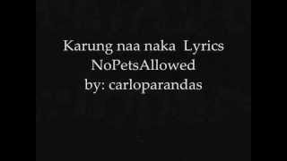 Karung Naa Naka  NoPetsAllowed Lyrics on screen [upl. by Einahpts]