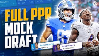 Fantasy Football Mock Draft  PPR Picks with Justin Steele 2024 [upl. by Nickles]