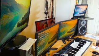 PC Gaming Setup Multi Monitor Editing Dual GPU [upl. by Crist259]