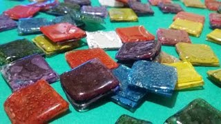 How to make colors mosaic out of cds  Make it Easy Recipes [upl. by Aeriel54]