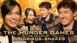 Rachel Zegler amp Tom Blyth Try To Name Every Hunger Games Tribute  The Ballad of Songbirds amp Snakes [upl. by Elleval]