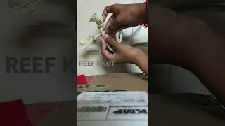 reef knotHOW TO PUT REEF KNOT AASA KOODA [upl. by Aylat]