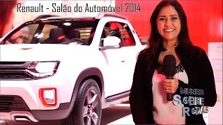 Renault Salão 2014  Picape Duster Oroch Novo Fluence e Sandero Stepway 2015 [upl. by Hubert278]