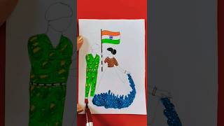 Jana gana mana national anthem  Independence day drawing shorts [upl. by Seerdi]