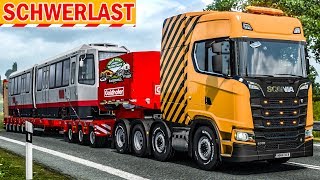 Straßenbahn auf dem LKW  Spezialtransport  ETS 2 Schwerlast deutsch 18 [upl. by Andres690]