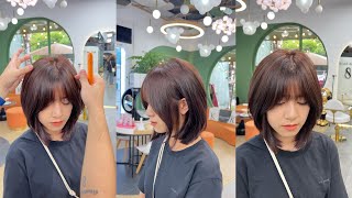 Line x Round Layer Tóc Ngắn Layer 2022 Bean Hair Studio Hướng Dẫn Cắt [upl. by Ahsinar961]