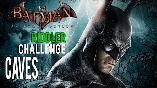 Batman Arkham Asylum  Caves Riddler Challenge Trophies Riddles Teeth and Spirits [upl. by Aba36]