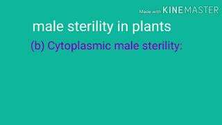 cytoplasmic genetic male sterility [upl. by Per]