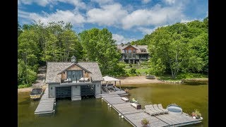 Majestic Lakefront Mansion in Muskoka Ontario Canada  Sothebys International Realty [upl. by Akira443]