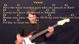 Werewolves of London  Bass Guitar Cover Lesson with LyricsChords [upl. by Backler]