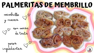 Fáciles y rápidas palmeritas de membrillo con masa para tarta [upl. by Ahsikit]