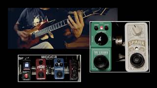 Mooer Blacknight 009  Mooer Radar  Tube Screamer Mini vs Spark Mini [upl. by Ydnak]