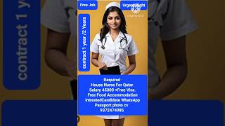 Free Visa TicketUrgent Required House MaidNurse CookBabyCarewhatspap Passport photo 9372474985 [upl. by Rina]