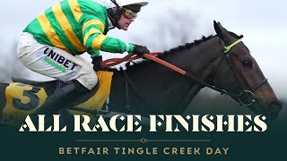 All race finishes from Betfair Tingle Creek Day at Sandown Park [upl. by Mount]