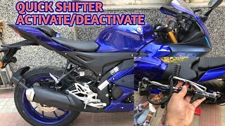 How to activate Quick shifter on R15 V4  Yamaha R15 V4 [upl. by Buote472]