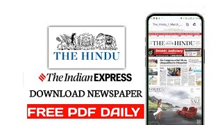 HOW TO DOWNLOAD THE Hindu and Indian express for free pdf daily read today THE HINDU [upl. by Clementis]