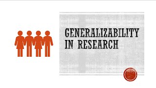 Generalizability in Research [upl. by Adama548]